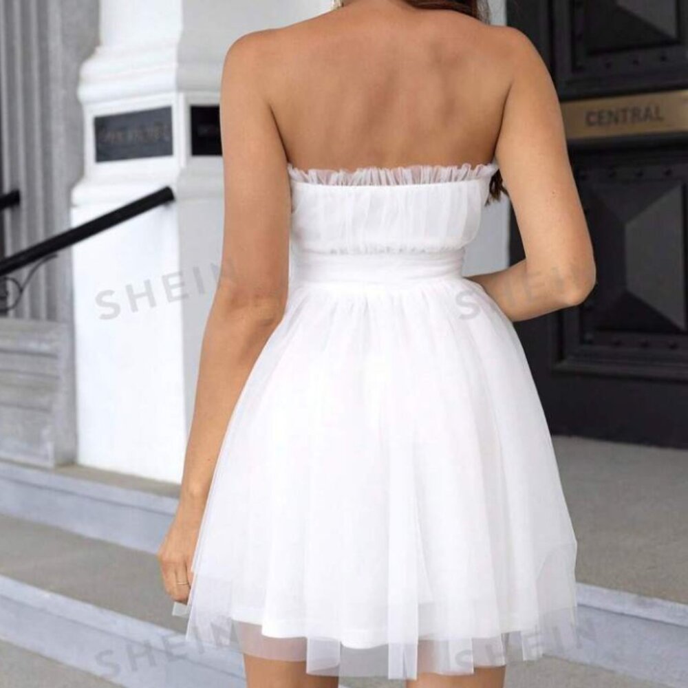 JOYFUNEAR Strapless Mini Dress - Picture 2 of 9